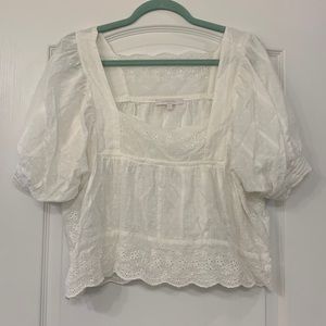 Very cute white eyelet top